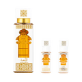 Al Jasra perfume set by Novo Perfumes featuring elegant bottles and packaging in a luxurious display.