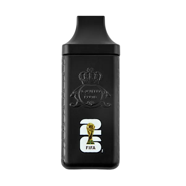 FIFA ELITE perfume by Novo Perfumes bottle with sleek design and gold accents on a white background.