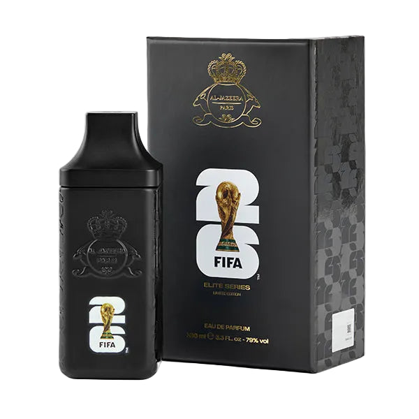 FIFA ELITE perfume bottle by Novo Perfumes, sleek design with a modern label, displayed against a neutral background.