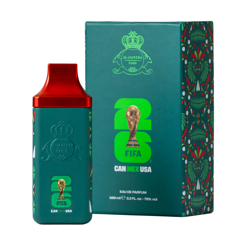 FIFA Mexico perfume bottle by Novo Perfumes, featuring a sleek design with vibrant Mexico-themed branding.