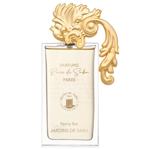Jardins de Saba perfume by Novo Perfumes bottle with floral design and elegant packaging on a neutral background.