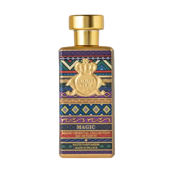 Elegant image of Novo Perfumes MAGIC fragrance bottle with sleek design and stylish packaging.