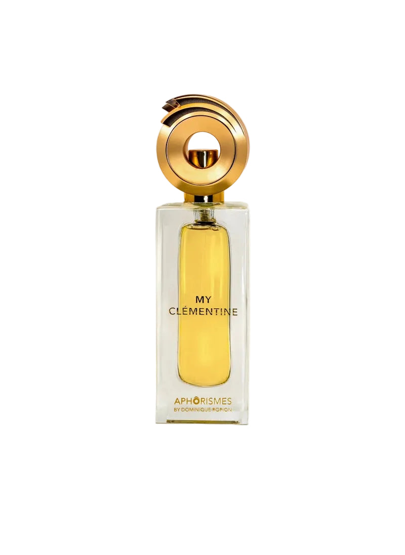Bottle of Novo Perfumes My Clémentine fragrance with orange and citrus notes, featuring a sleek, modern design.