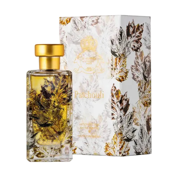 Patchouli perfume by Novo Perfumes displayed in a sleek bottle, highlighting its rich, earthy fragrance and elegant design.