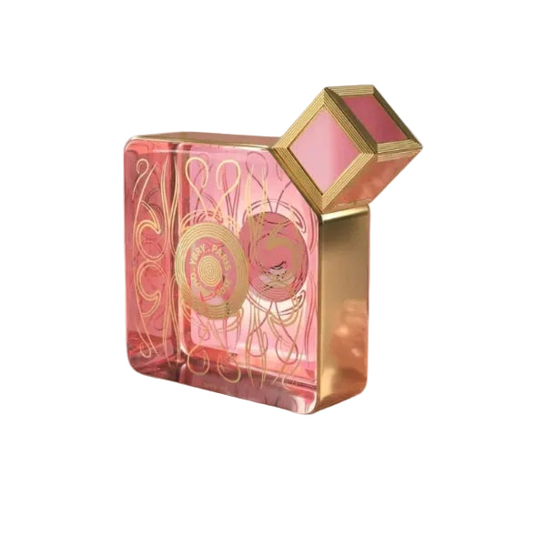 Rose quartz gemstone from Novo Perfumes with a soft pink hue and smooth polished surface.
