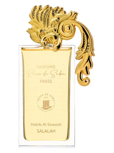 Salalah perfume by Novo Perfumes, featuring a sleek bottle with elegant design and floral accents on the label.