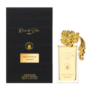 Bottle of Novo Perfumes Salalah fragrance with elegant design and floral notes, displayed on a neutral background.