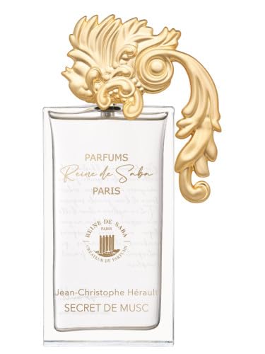 Elegant bottle of Novo Perfumes Secret de Musc fragrance with a sleek design and subtle branding on a neutral background.