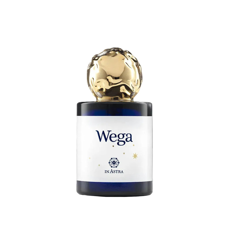 Wega perfume bottle by Novo Perfumes with sleek, modern design and clear branding on a white background.