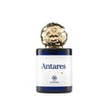 Antares perfume bottle by Novo Perfumes with elegant glass design and silver accents, displayed on a neutral background.
