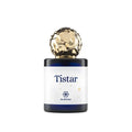 Tistar perfume by Novo Perfumes, elegant glass bottle with a sleek design and a silver cap, displayed on a neutral background.